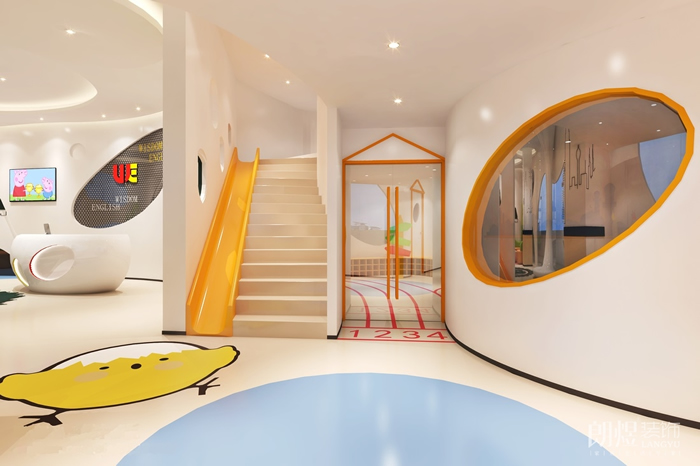 滑梯、樓梯-UE少兒英語培訓(xùn)機(jī)裝修設(shè)計效果圖