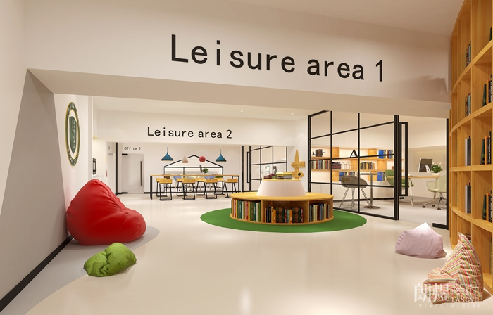 休閑區(qū)-UE少兒英語培訓(xùn)機(jī)裝修設(shè)計效果圖
