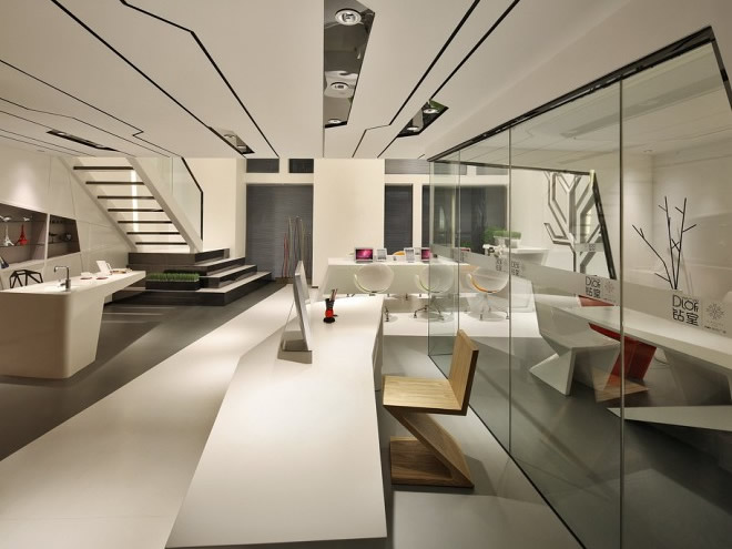 高端網(wǎng)絡(luò)科技辦公室-前臺(tái)裝修設(shè)計(jì)效果圖