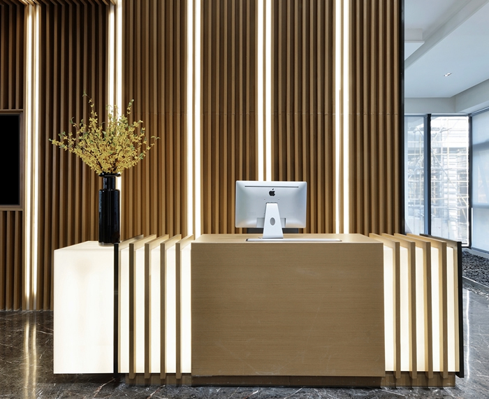 地產(chǎn)辦公室前臺效果圖