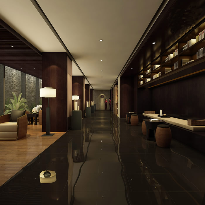 spa水療會所接待區(qū)設計效果圖