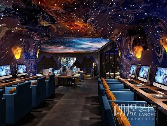 電競(jìng)網(wǎng)咖裝修設(shè)計(jì)大廳效果圖2