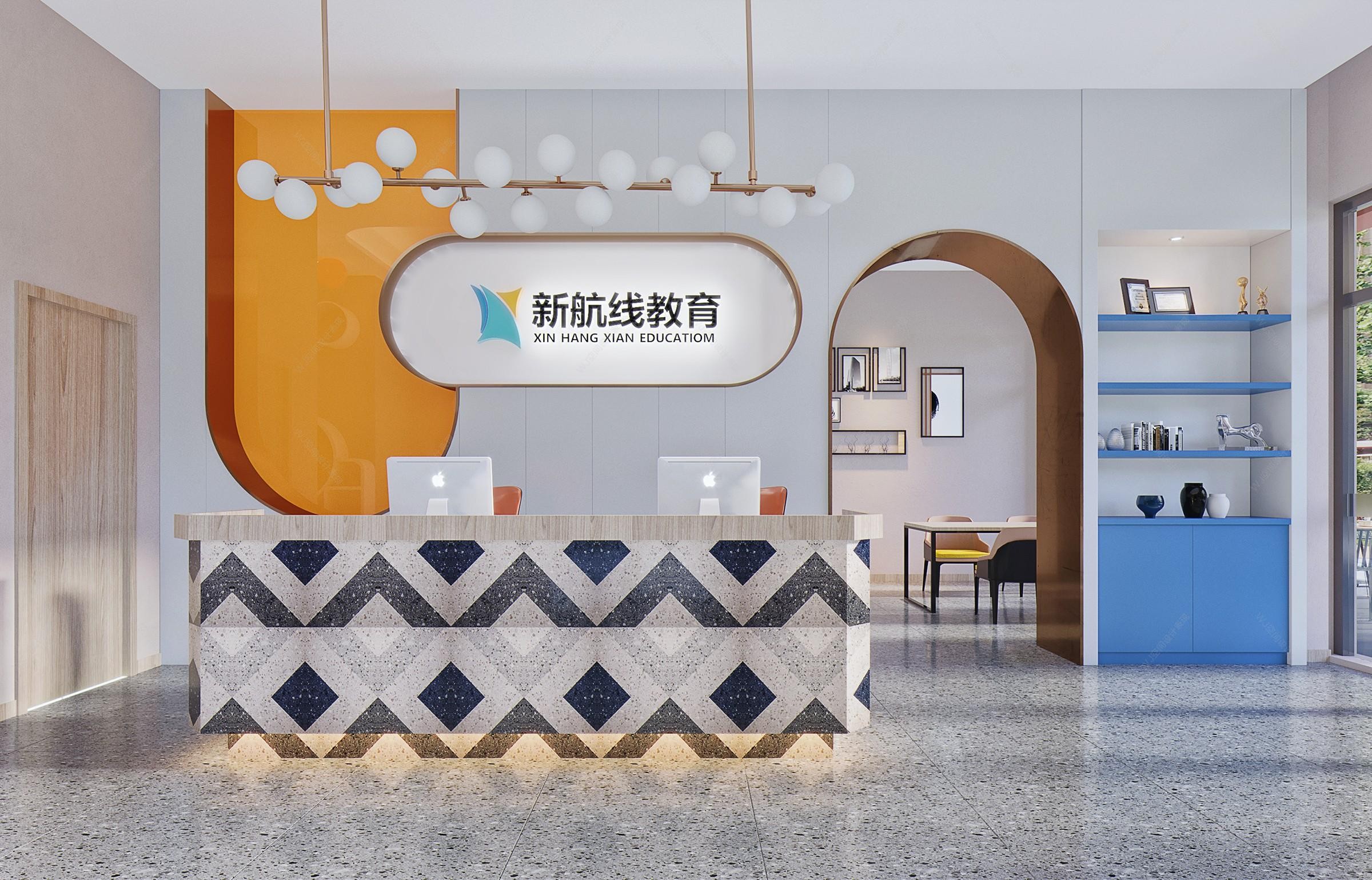 時尚教育培訓(xùn)裝修設(shè)計效果圖他