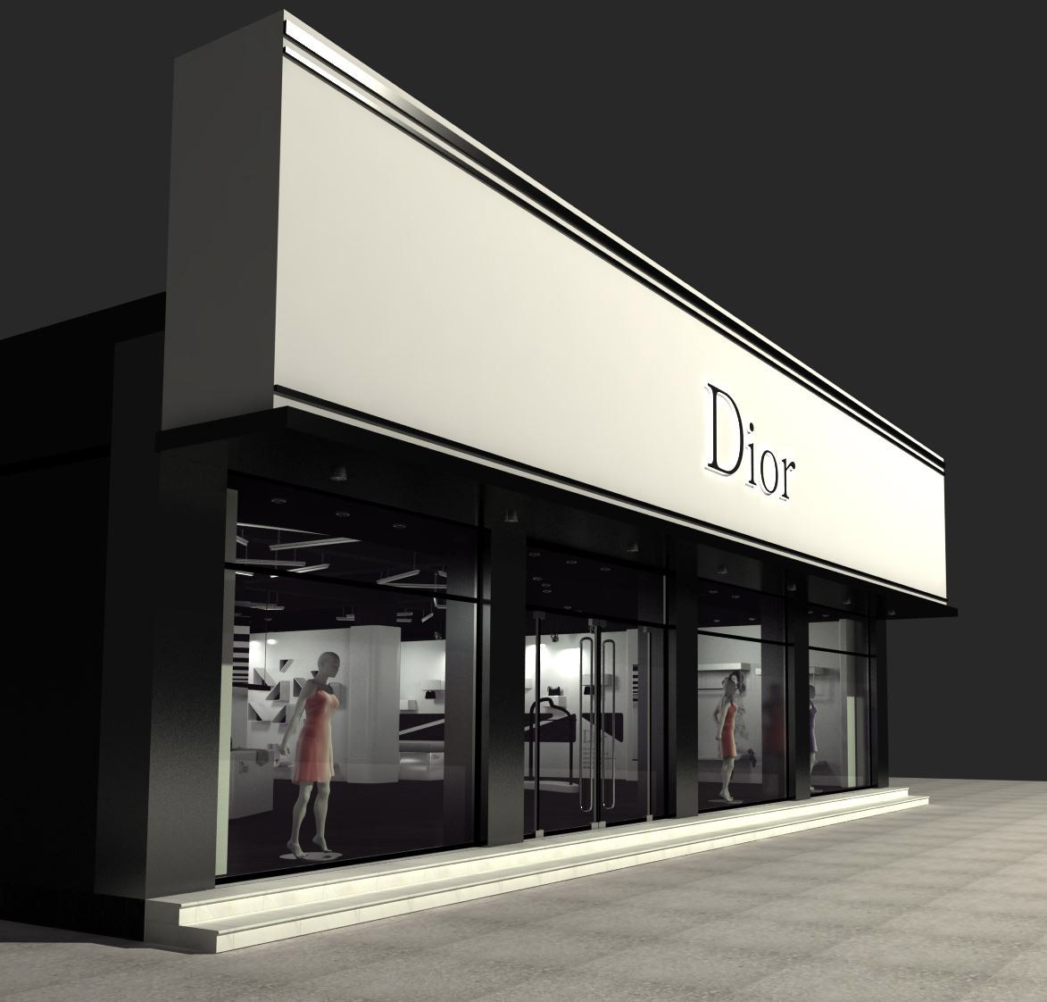 Dior服裝店門(mén)頭設(shè)計(jì)