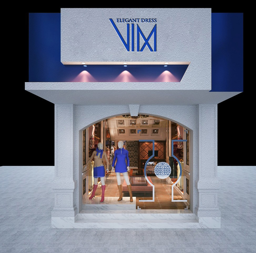 品牌女裝店門(mén)頭設(shè)計(jì)