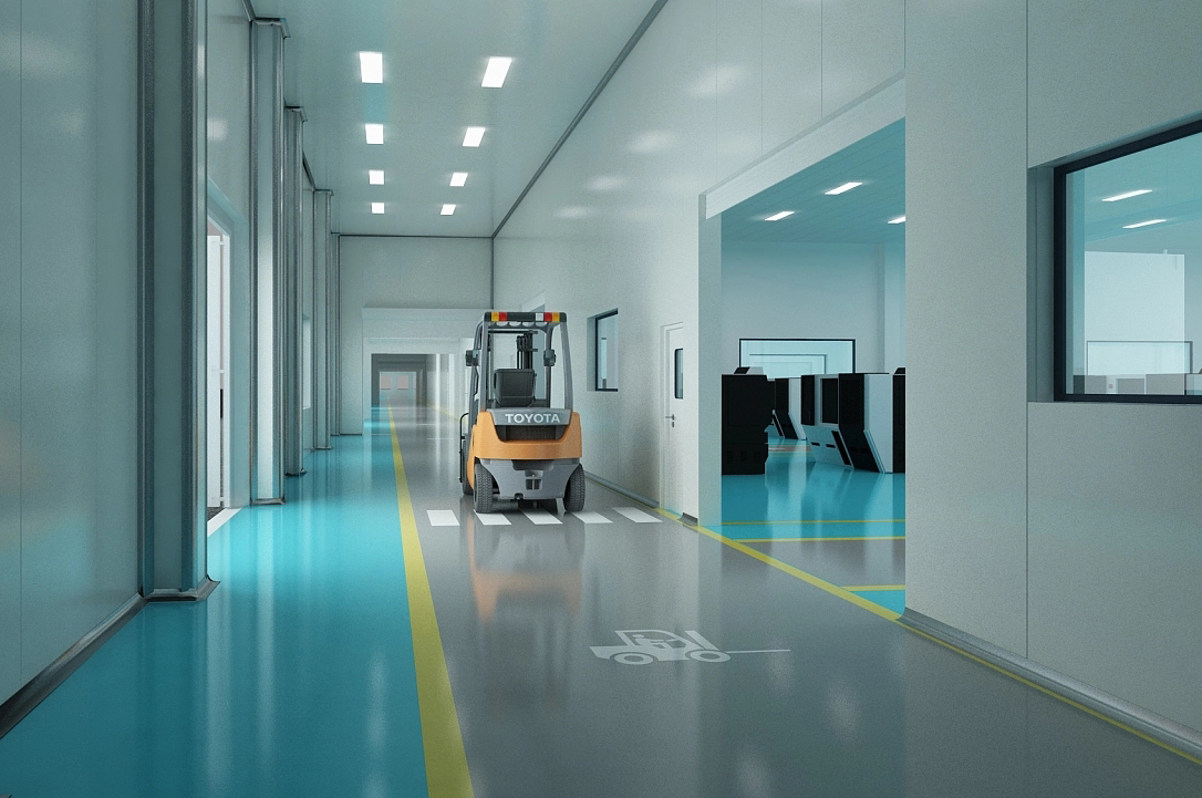 工業(yè)廠房生產(chǎn)車間裝修效果圖