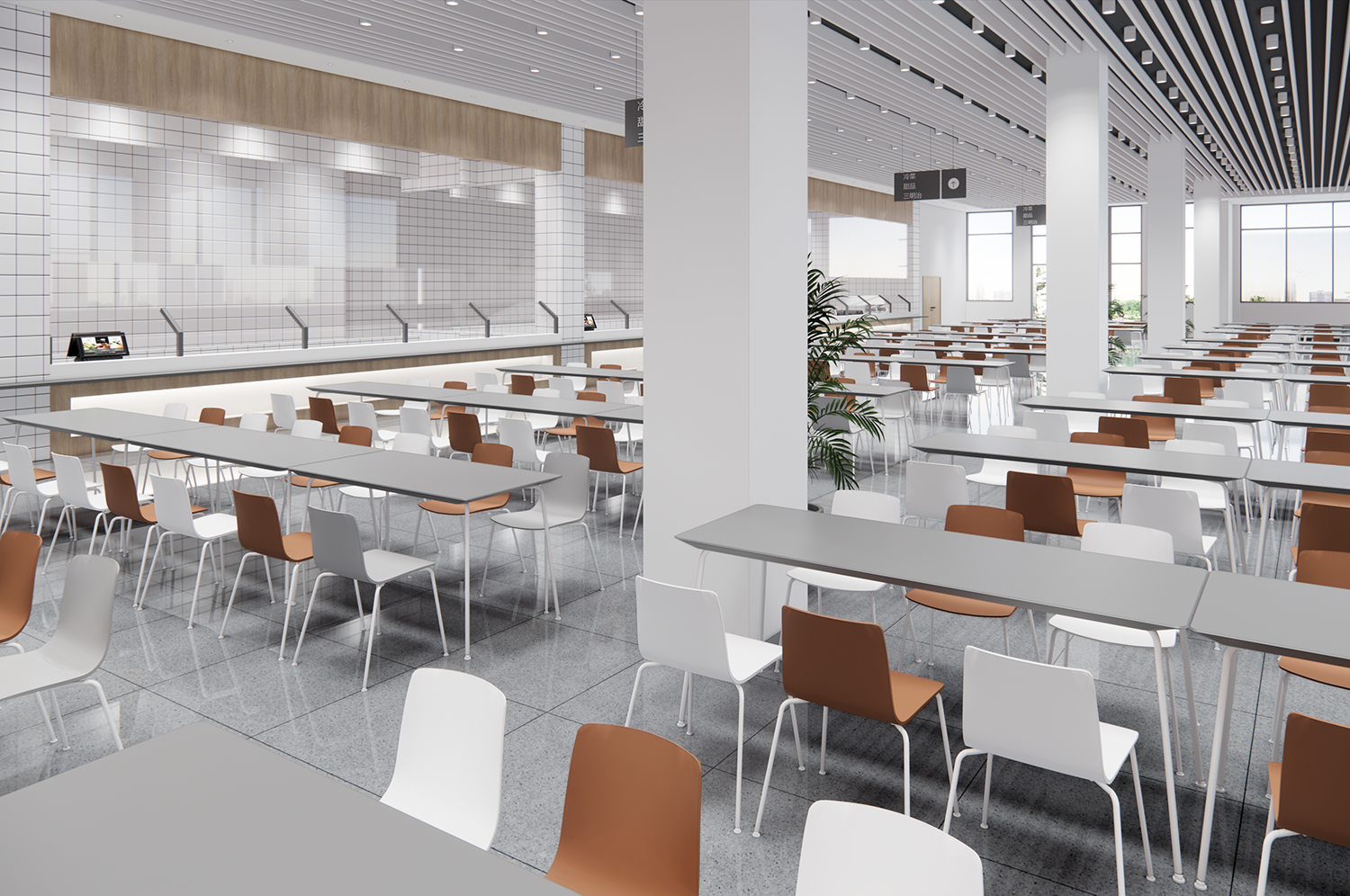 廠區(qū)職工食堂裝修改造設(shè)計(jì)效果圖