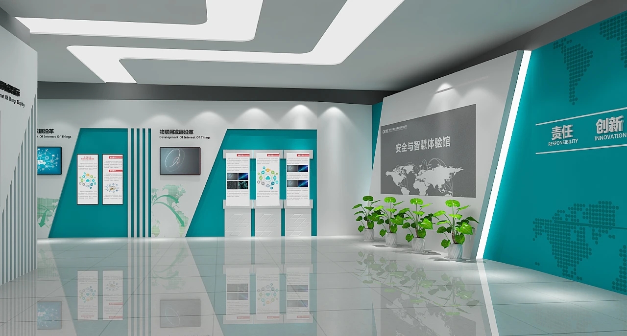 簡約大氣智慧展廳體驗(yàn)館裝修效果圖