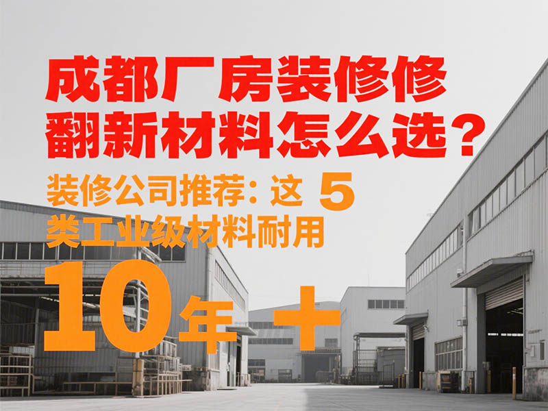 成都廠房裝修翻新材料怎么選？裝修公司推薦：這 5 類工業(yè)級(jí)材料耐用 10 年 +